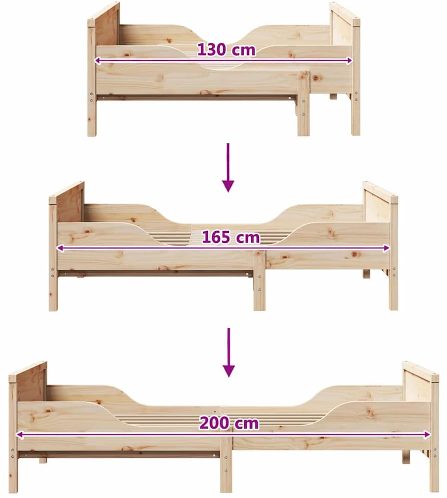 Lova Lovos rėmas su galvūgalio Ruda 80 x 200 cm Apdirbta mediena