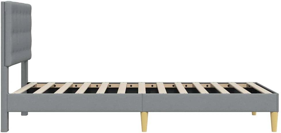 Lova Lovos rėmas su galvūgalio Šviesiai pilka 90 x 200 cm Audinys