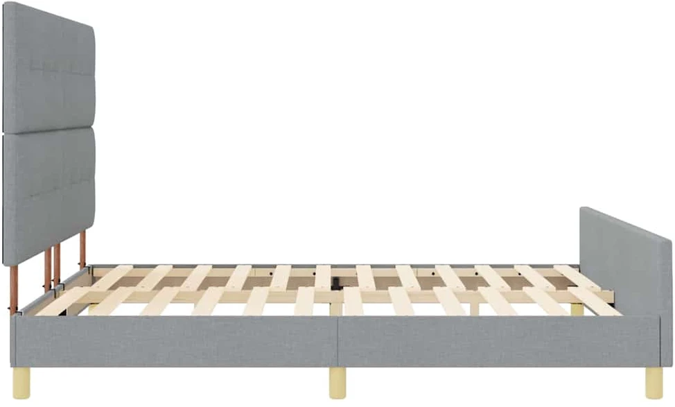 Lovos rėmas su galvūgalio Šviesiai pilka 180 x 200 cm audinys