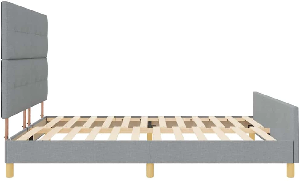 Lovos rėmas su galvūgalio Šviesiai pilka 200 x 200 cm audinys