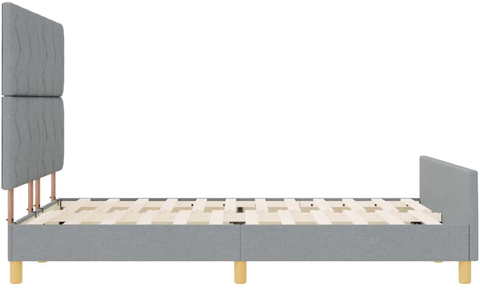 Lovos rėmas su galvūgalio Šviesiai pilka 140 x 190 cm audinys