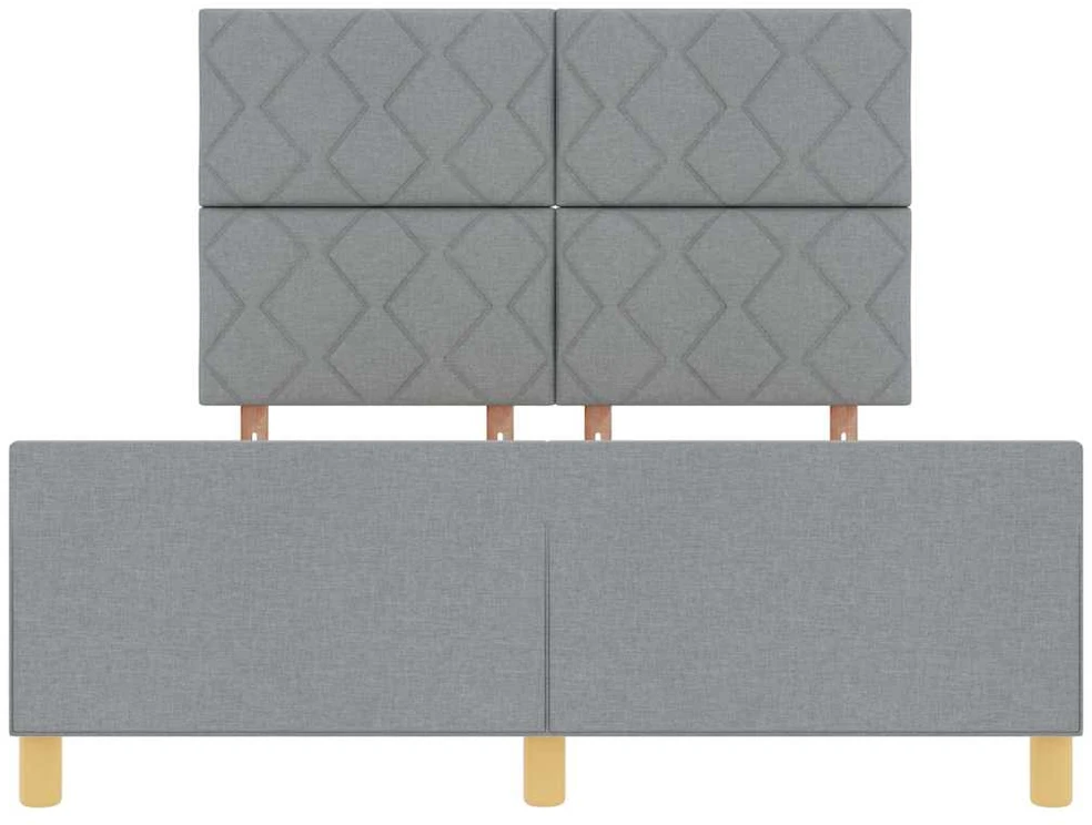 Lovos rėmas su galvūgalio Šviesiai pilka 140 x 200 cm audinys