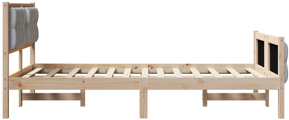 Lova Lovos rėmas Šviesiai pilka 120 x 200 cm Kietos pušies mediena