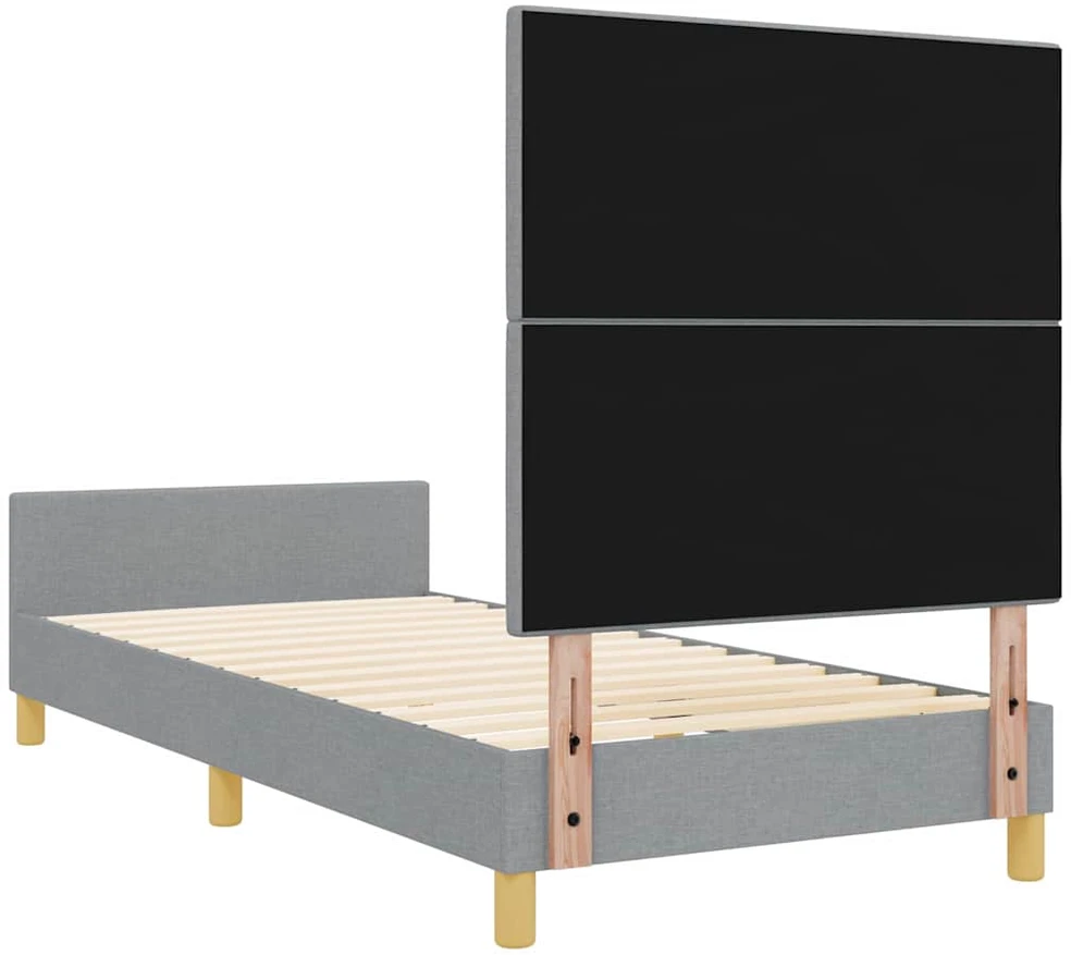 Lova Lovos rėmas su galvūgalio Šviesiai pilka 90 x 190 cm audinys