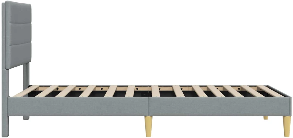 Lova Lovos rėmas su galvūgalio Šviesiai pilka 100 x 200 cm Audinys