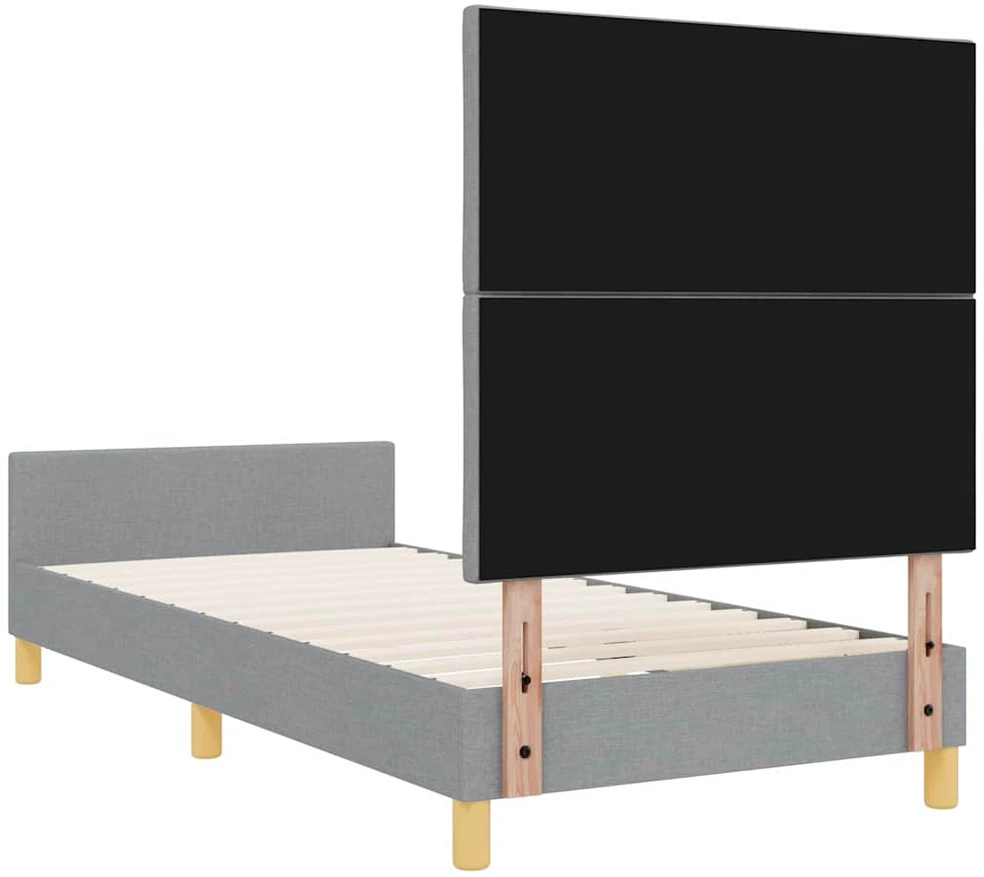 Lova Lovos rėmas su galvūgalio Šviesiai pilka 90 x 200 cm audinys