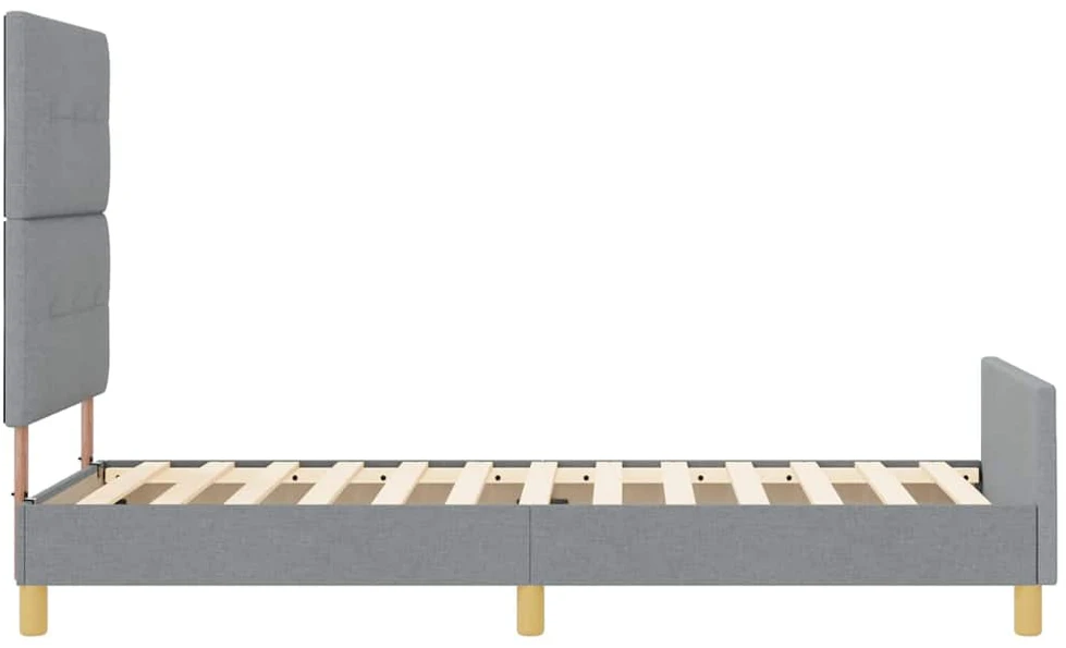 Lova Lovos rėmas su galvūgalio Šviesiai pilka 90 x 200 cm audinys