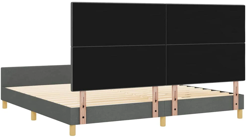 Lovos rėmas su galvūgalio Tamsiai pilka 200 x 200 cm audinys