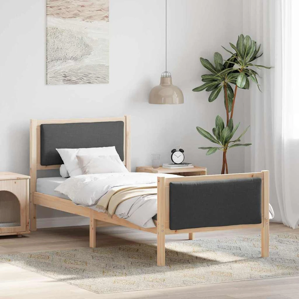 Lova Lovos rėmas su galvūgalio Tamsiai pilka 75 x 190 cm audinys