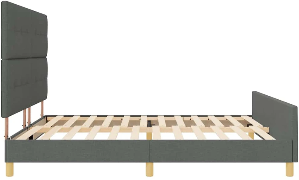 Lovos rėmas su galvūgalio Tamsiai pilka 200 x 200 cm audinys