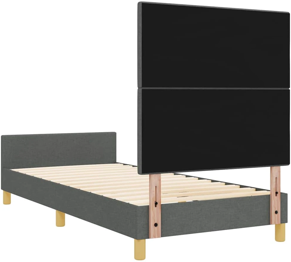 Lova Lovos rėmas su galvūgalio Tamsiai pilka 100 x 200 cm audinys