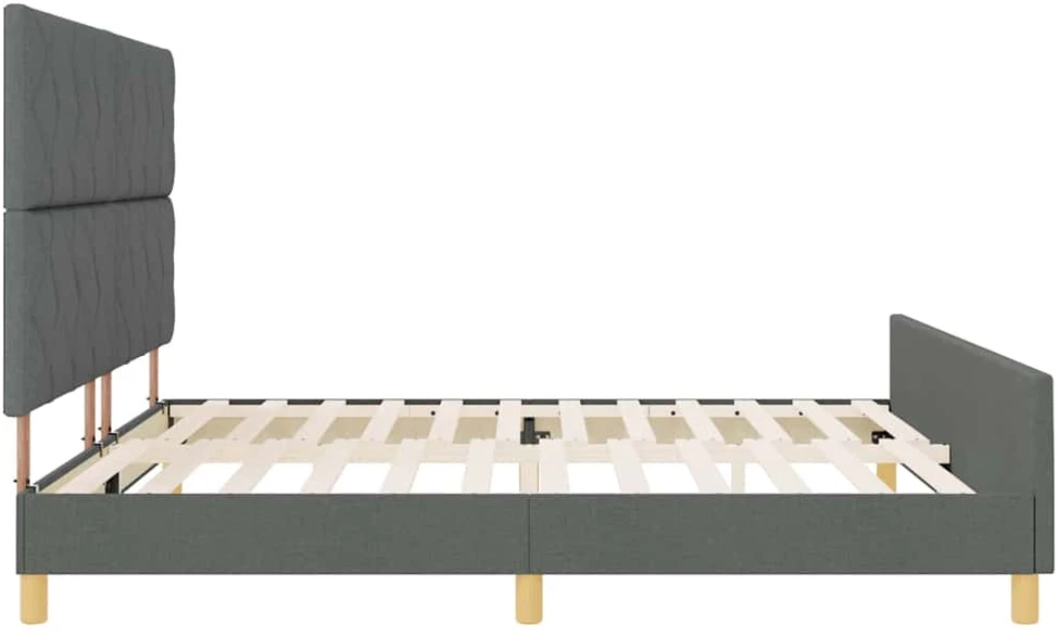 Lovos rėmas su galvūgalio Tamsiai pilka 200 x 200 cm audinys