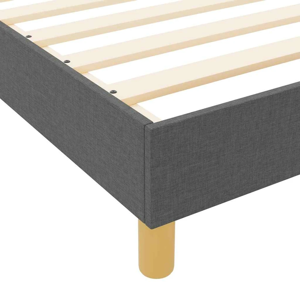 Lovos rėmas su galvūgalio Tamsiai pilka 160 x 200 cm audinys