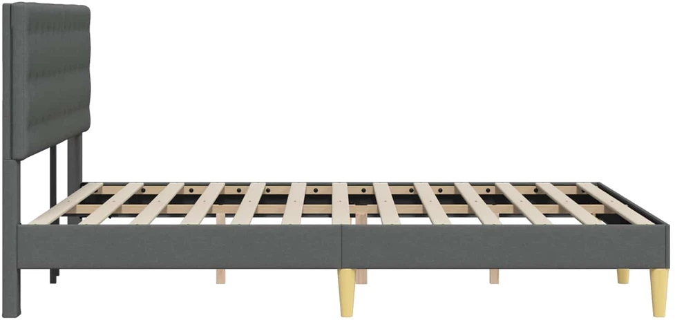 Lovos rėmas su galvūgalio Tamsiai pilka 140 x 200 cm Audinys