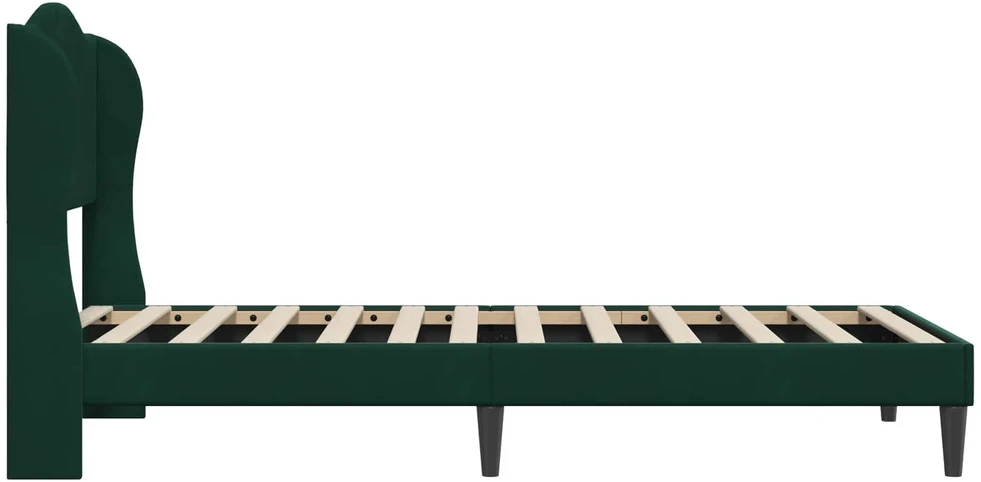 Lova Lovos rėmas su galvūgalio Tamsiai žalia 80 x 200 cm Aksomas