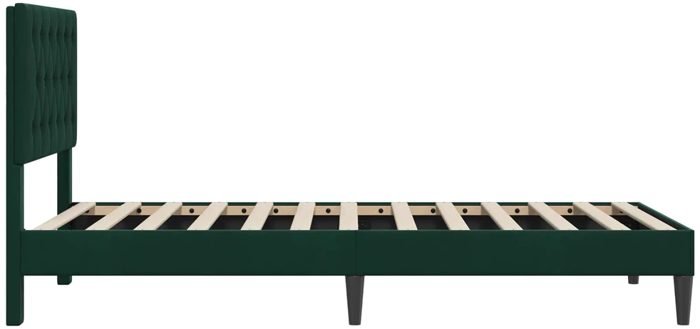 Lova Lovos rėmas su galvūgalio Tamsiai žalia 90 x 190 cm Aksomas