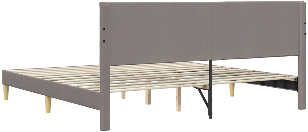 Lovos rėmas su galvūgalio Taupe 200 x 200 cm Audinys