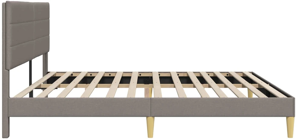 Lovos rėmas su galvūgalio Taupe 200 x 200 cm Audinys