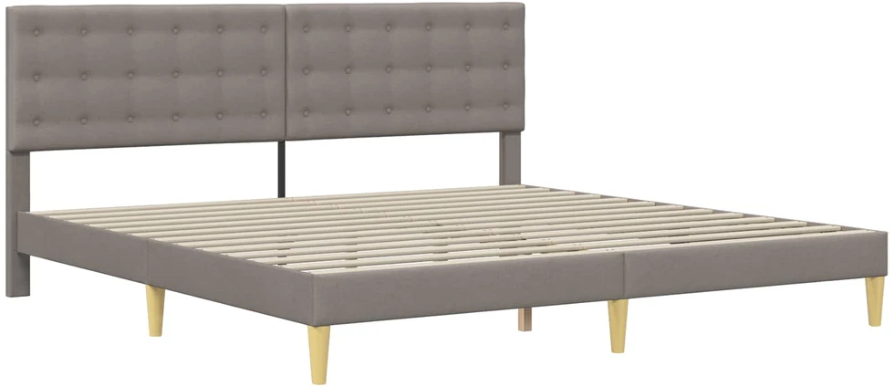 Lovos rėmas su galvūgalio Taupe 200 x 200 cm Audinys