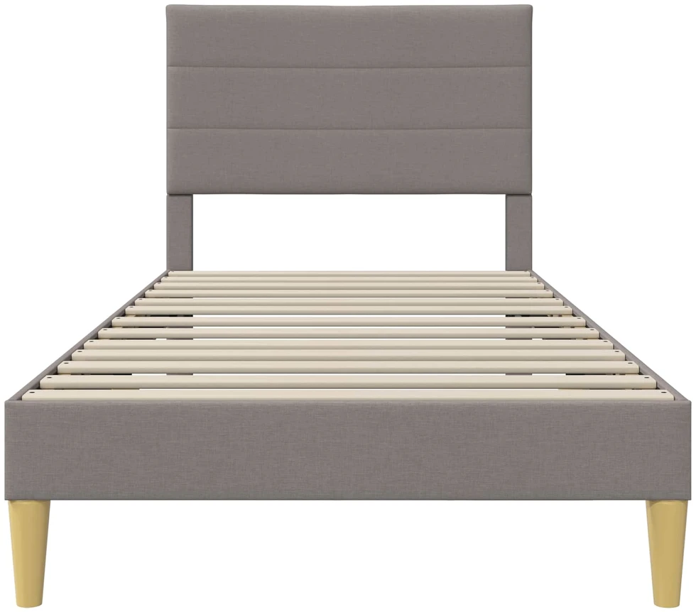 Lova Lovos rėmas su galvūgalio Taupe 90 x 190 cm Audinys