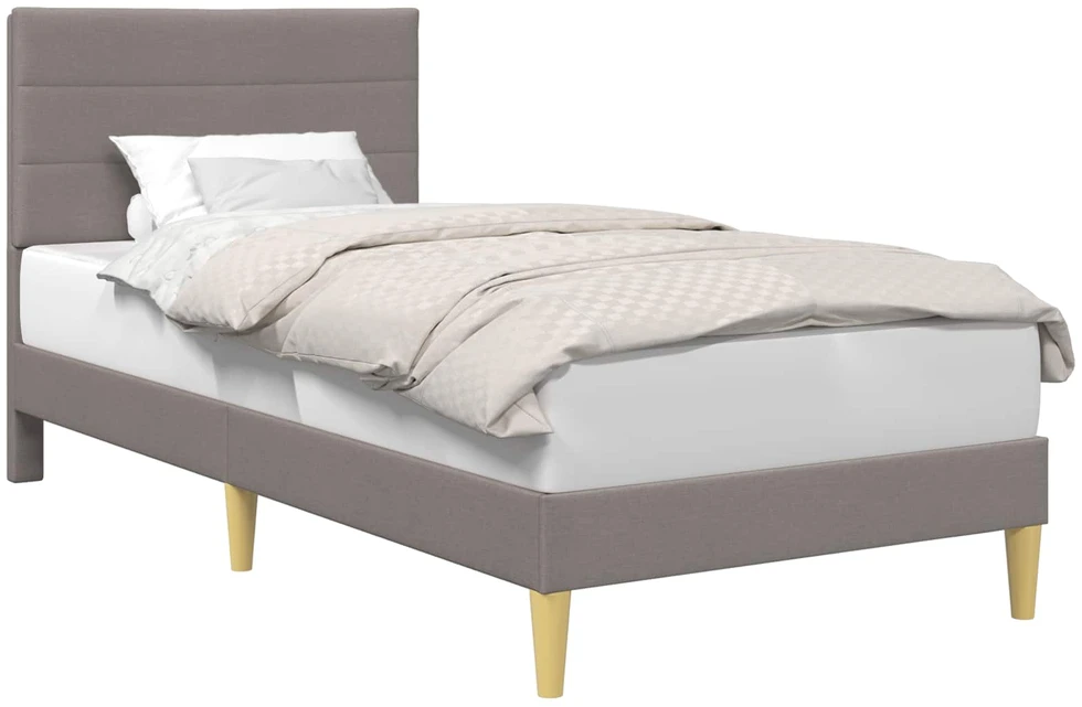 Lova Lovos rėmas su galvūgalio Taupe 90 x 190 cm Audinys
