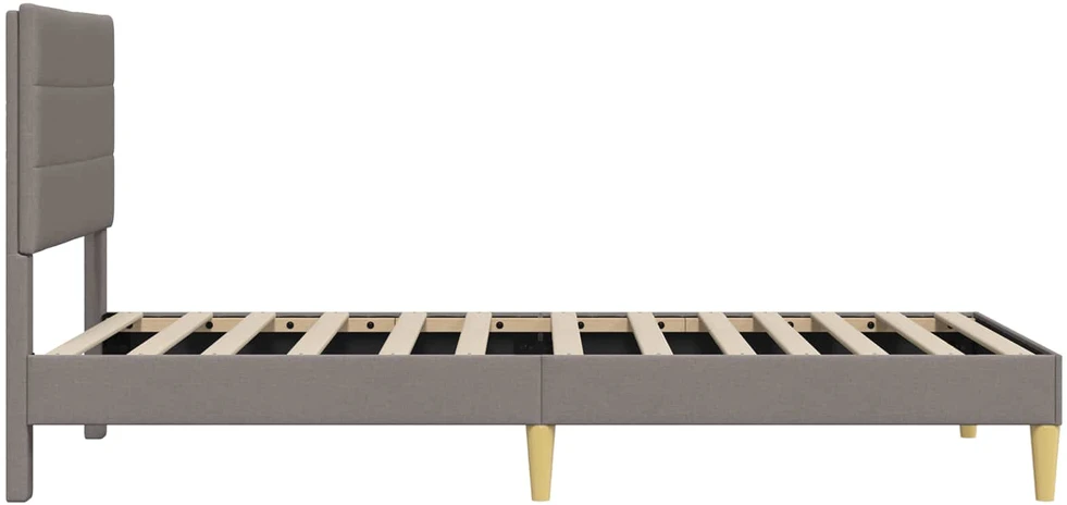 Lova Lovos rėmas su galvūgalio Taupe 90 x 190 cm Audinys