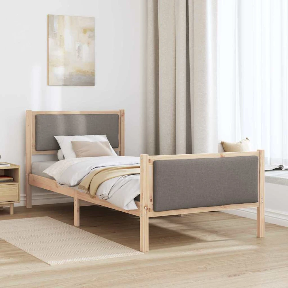 Lova Lovos rėmas su galvūgalio Tortora 90 x 190 cm audinys