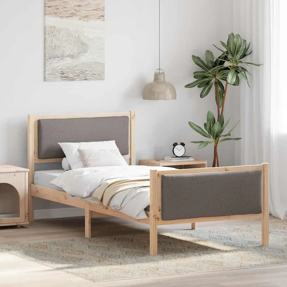 Lova Lovos rėmas su galvūgalio Tortora 90 x 200 cm audinys