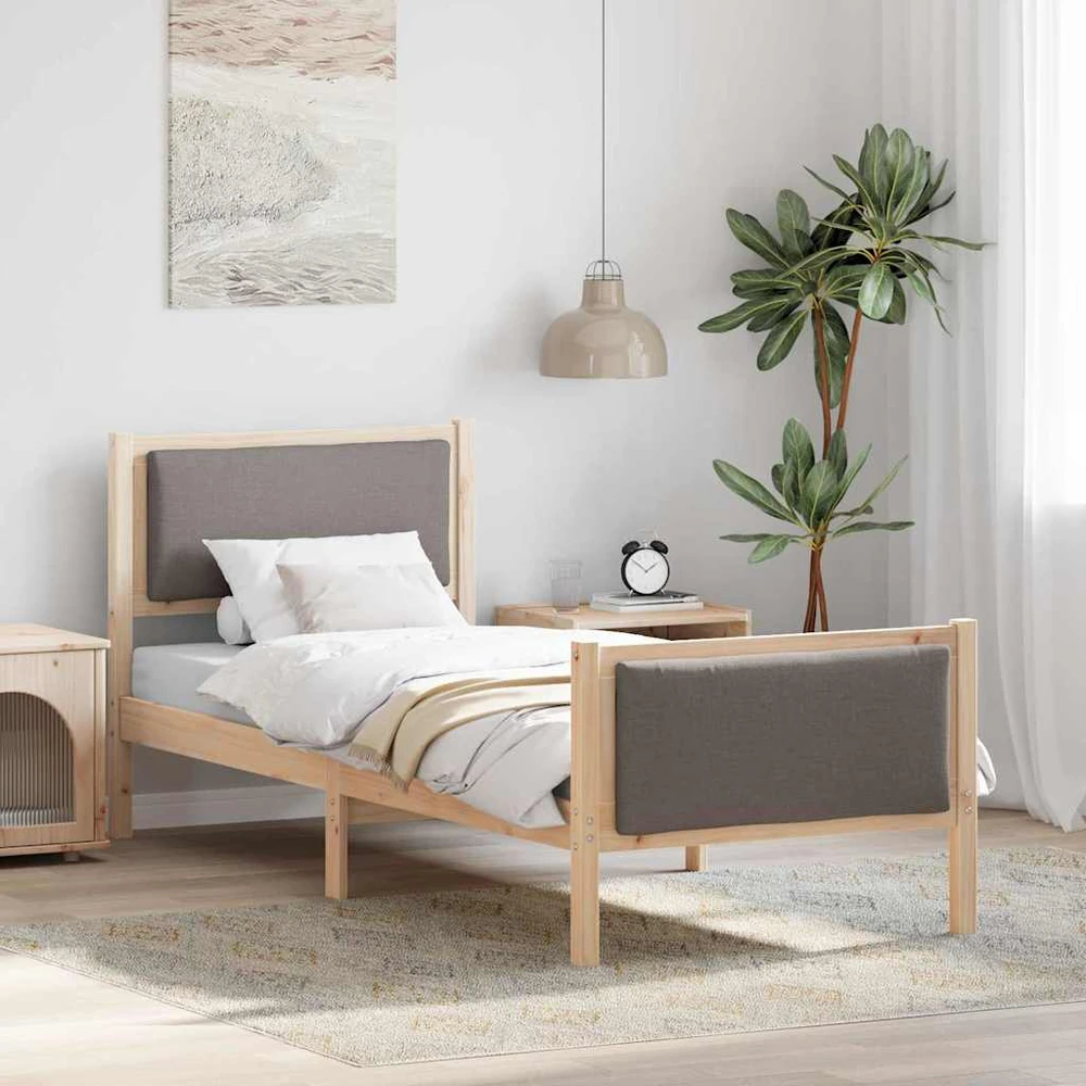 Lova Lovos rėmas su galvūgalio Tortora 75 x 190 cm audinys