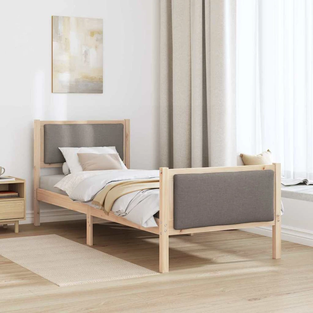 Lova Lovos rėmas su galvūgalio Tortora 75 x 190 cm audinys