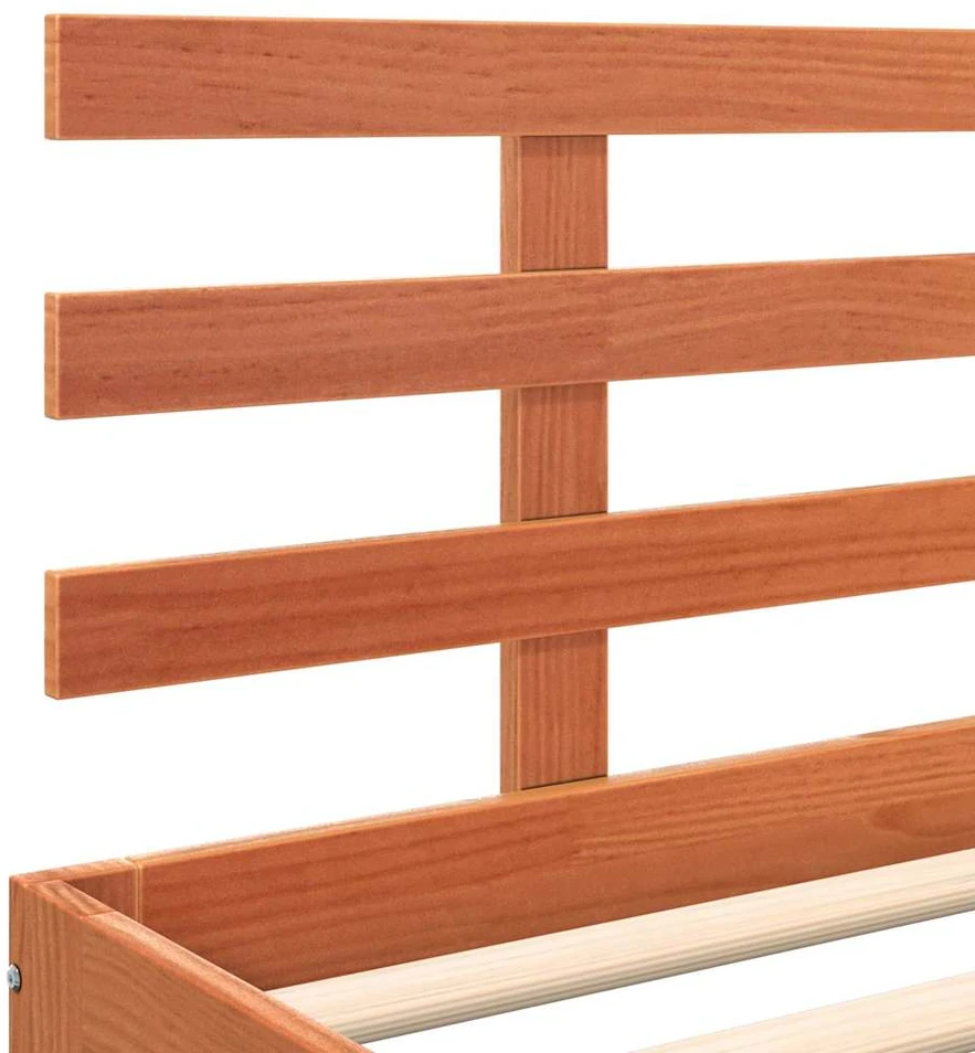 Lova Lovos rėmas su galvūgalio Vaško ruda 203.5 x 205.5 x 69.5 cm