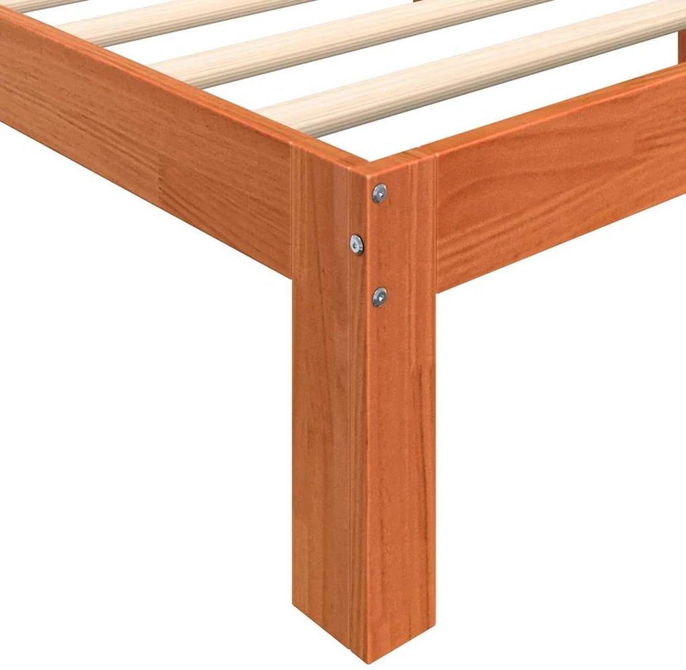 Lova Lovos rėmas su galvūgalio Vaško ruda 203.5 x 205.5 x 69.5 cm