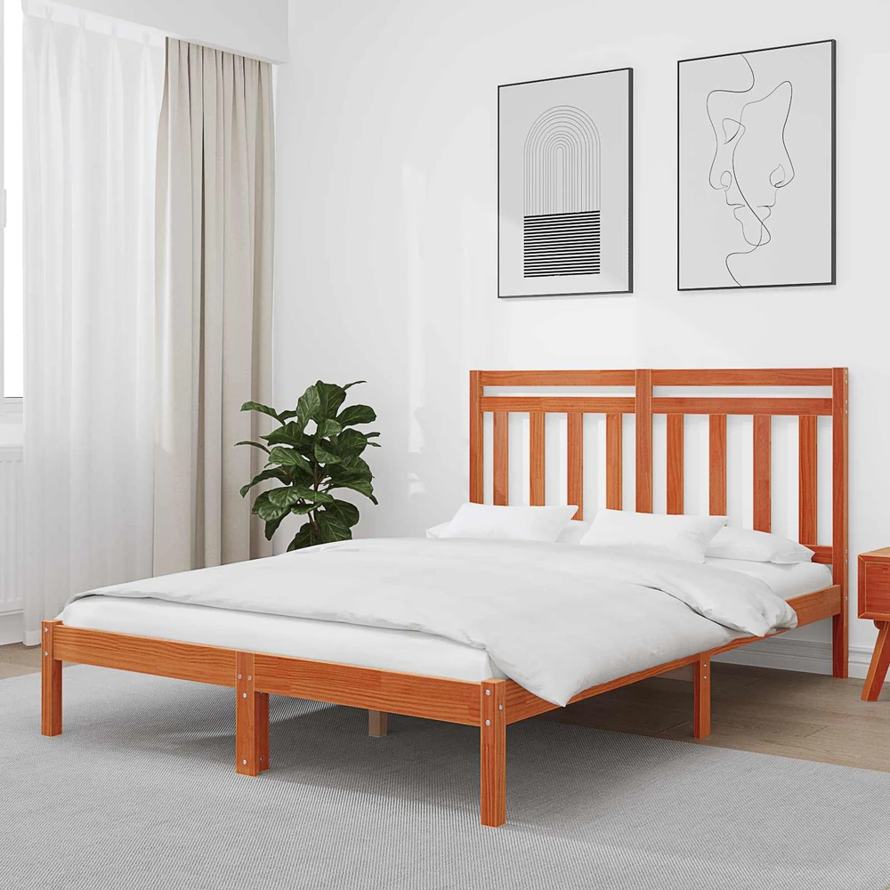Lova Lovos rėmas su galvūgalio Vaško ruda 205,5 x 155,5 x 100 cm