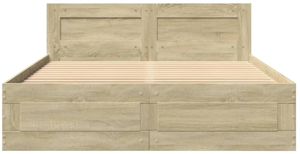 Lovos rėmas su galvūgaliu, ąžuolo, 120x200cm, apdirbta mediena