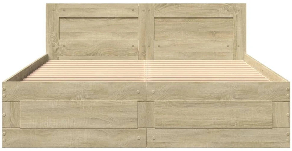 Lovos rėmas su galvūgaliu, ąžuolo, 140x200cm, apdirbta mediena