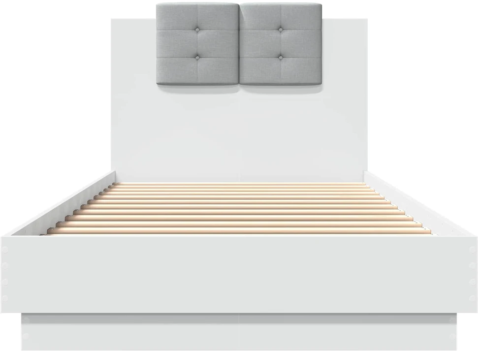 Lova Lovos Rėmas su Galvūgaliu Balta 80 x 200 cm Apdirbta mediena