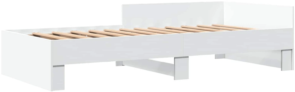 Lova Lovos Rėmas su Galvūgaliu Balta 80 x 200 cm Apdirbta mediena