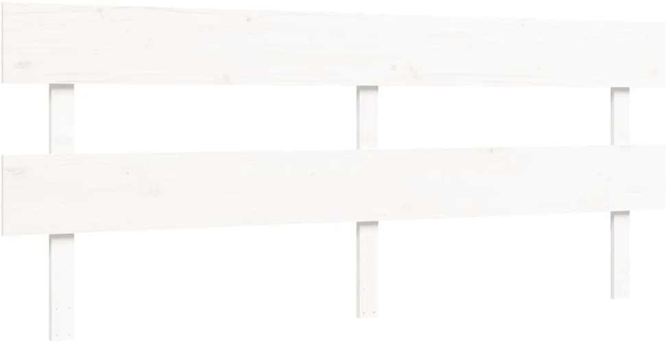 Lovos rėmas su galvūgaliu, baltas, 200x200cm, medienos masyvas