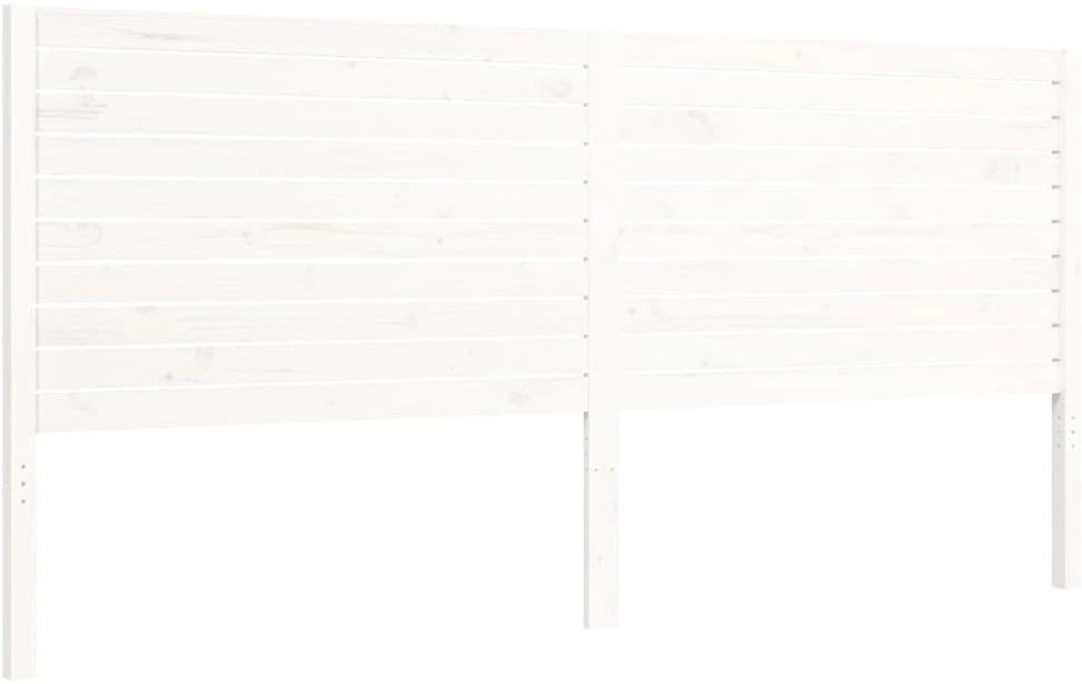 Lovos rėmas su galvūgaliu, baltas, 200x200cm, medienos masyvas
