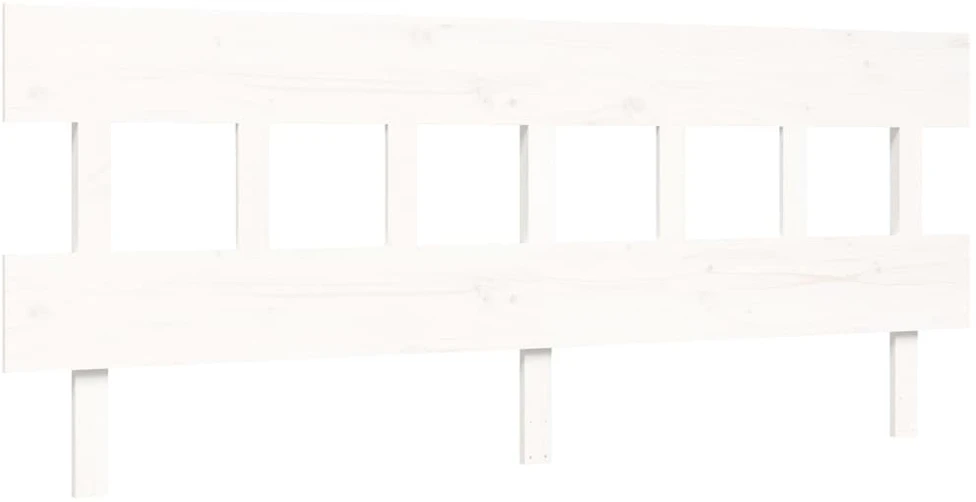 Lovos rėmas su galvūgaliu, baltas, 200x200cm, medienos masyvas