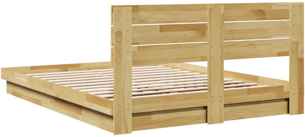 lovos rėmas su galvūgaliu be čiužinio 150x200 cm ąžuolo masyvo