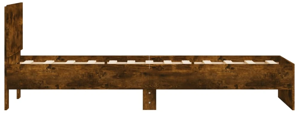 Lovos rėmas su galvūgaliu/be čiužinio, dūminio ąžuolo, 90x200cm
