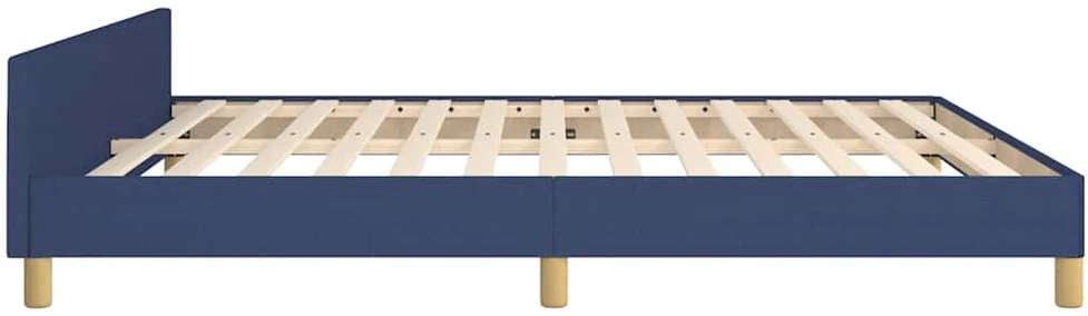Lovos rėmas su galvūgaliu be čiužinio mėlynas 160x200cm audinys