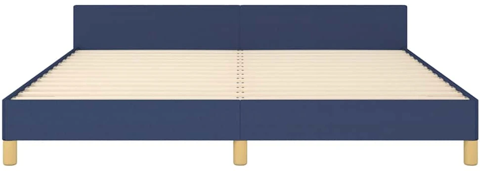 Lovos rėmas su galvūgaliu be čiužinio mėlynas 180x200cm audinys