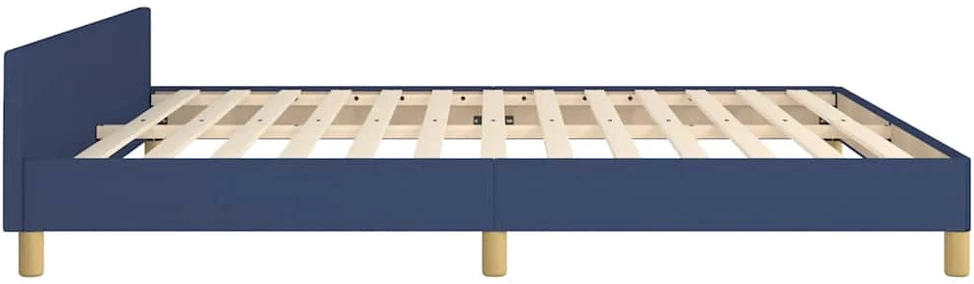 Lovos rėmas su galvūgaliu be čiužinio mėlynas 180x200cm audinys