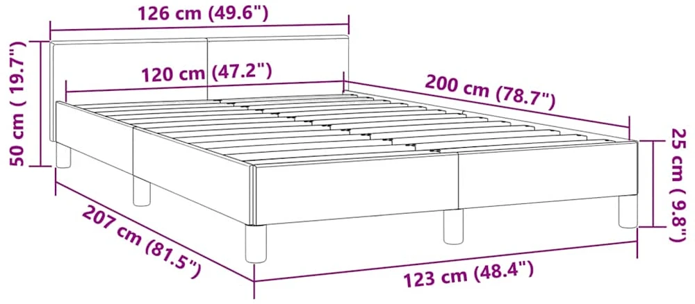 lovos rėmas su galvūgaliu be čiužinio rožinis 120x200cm aksomas