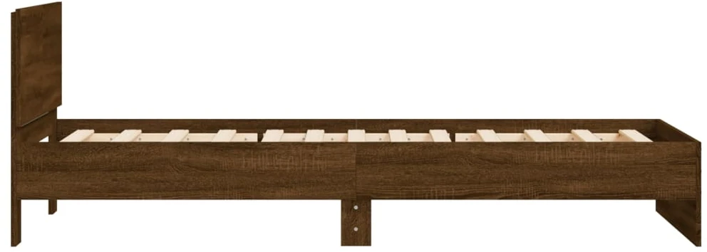Lovos rėmas su galvūgaliu, rudas ąžuolo, 100x200cm, mediena