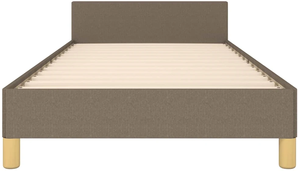 Lovos rėmas su galvūgaliu be čiužinio, taupe, 90x200cm audinys