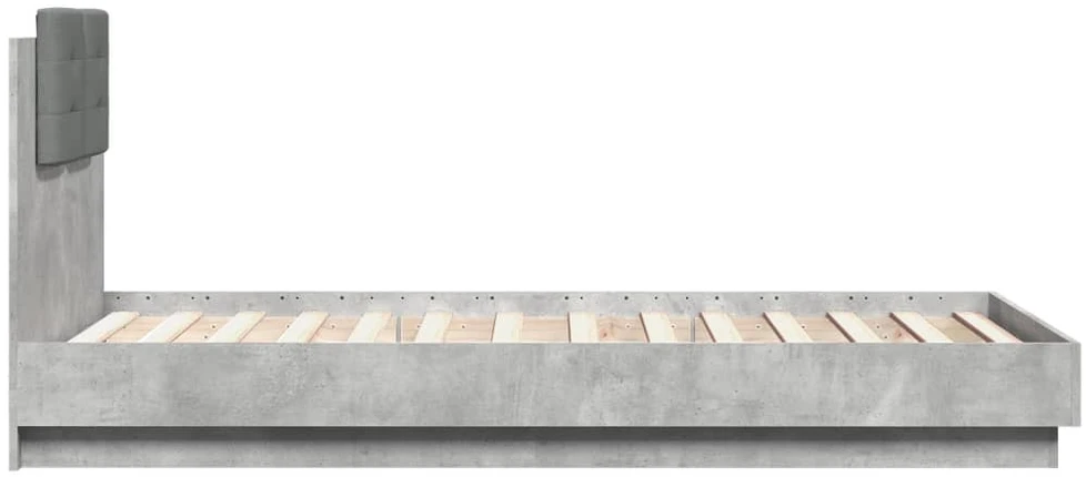 Lovos rėmas su galvūgaliu, betono, 75x190cm, apdirbta mediena