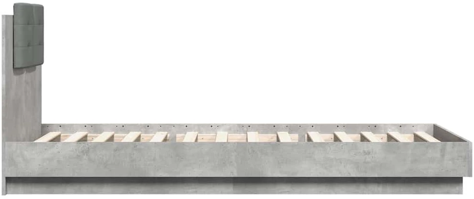 Lovos rėmas su galvūgaliu, betono, 90x200cm, apdirbta mediena
